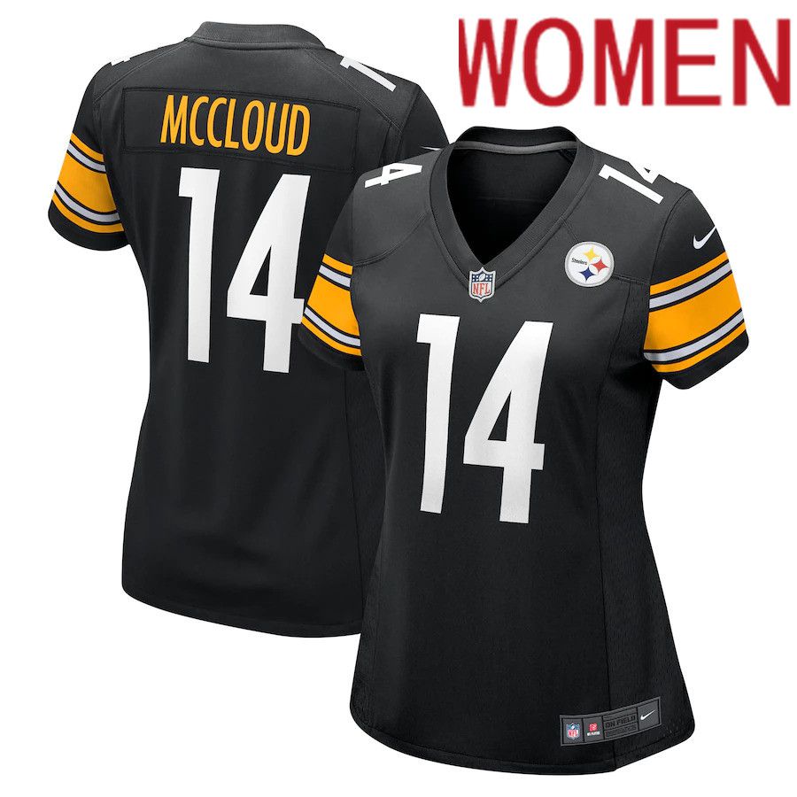 Women Pittsburgh Steelers 14 Ray-Ray McCloud Nike Black Team Game NFL Jersey